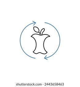 composting concept line icon. Simple element illustration. composting concept outline symbol design.