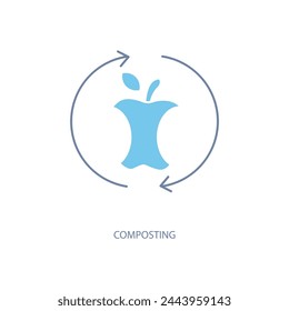 composting concept line icon. Simple element illustration. composting concept outline symbol design.