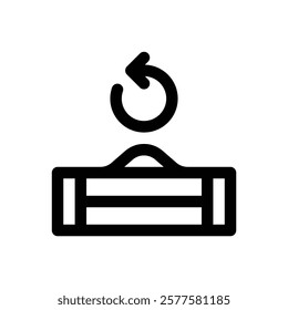 Composting. Editable stroke vector icon.