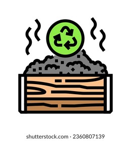 composting environmental color icon vector. composting environmental sign. isolated symbol illustration