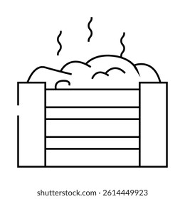composting environmental line icon vector. composting environmental sign. isolated contour symbol black illustration