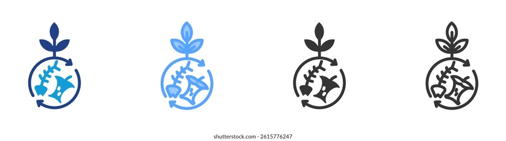 Composting icon set multiple style collection