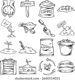 Composting Process and Gardening Tools