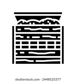 composting waste sorting glyph icon vector. composting waste sorting sign. isolated symbol illustration