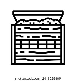 composting waste sorting line icon vector. composting waste sorting sign. isolated contour symbol black illustration