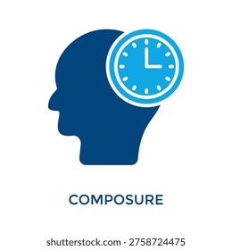 Composure Icon Dual Tone Style. Vector Illustration For Graphic Design