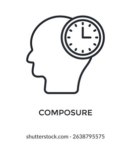 Composure Icon Outline Style. Vector Illustration For Graphic Design