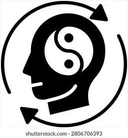 Composure Single Icon Glyph Black