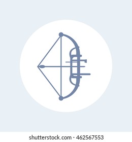 compound bow icon isolated on white