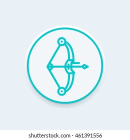 compound bow line icon