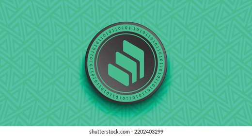 Compound (COMP) crypto coin token vector illustration. Virtual currency symbol banner and background