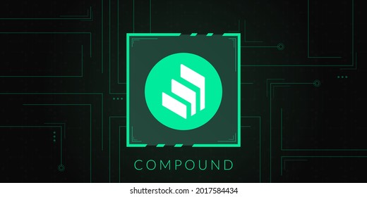 Compound Cryptocurrency Logo On Dark Background Stock Vector (Royalty ...