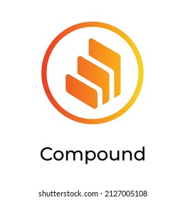 Compound Cryptocurrency token icon. COMP token symbol. Cryptocurrency vector icon. Flat Vector illustration - Vector