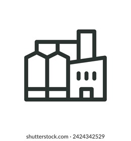 Mischfutterpflanze isoliertes Symbol, Tierfutterpflanzenvektor-Symbol mit editierbarem Strich