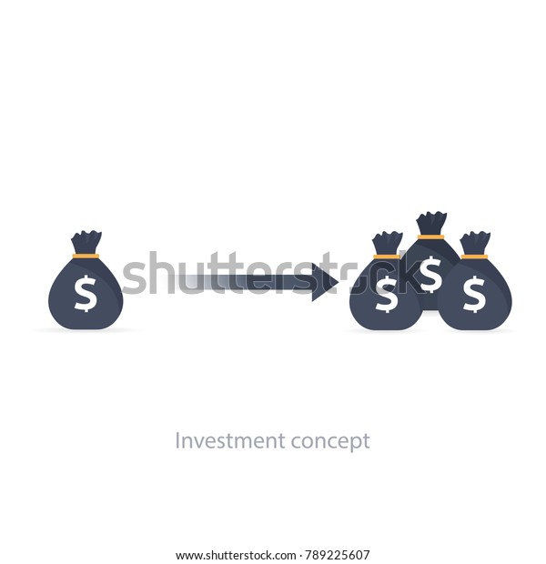 Compound Interest Added Value Financial Investments: vector de stock ...