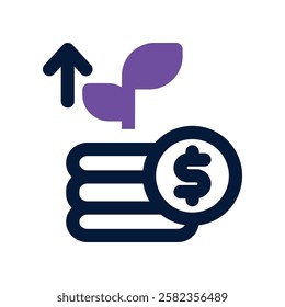 compound interest dual tone icon. vector icon for your website, mobile, presentation, and logo design.