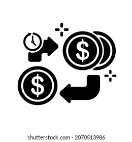 Compound interest, long-term investment vector icon illustration