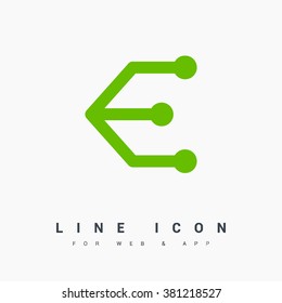 Compound isolated minimal single flat linear icon for application and info-graphic. Connection line vector icon for websites and mobile minimalistic flat design.