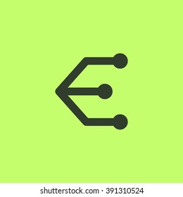 Compound isolated minimal single flat linear icon for application and info-graphic. Connection line vector icon for websites and mobile minimalistic flat design.