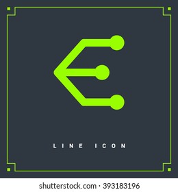 Compound isolated minimal single flat linear icon for application and info-graphic. Connection line vector icon for websites and mobile minimalistic flat design.