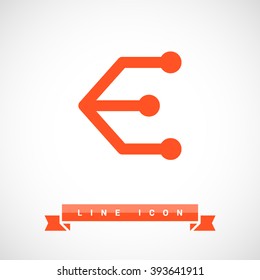 Compound isolated minimal single flat linear icon for application and info-graphic. Connection line vector icon for websites and mobile minimalistic flat design.