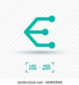 Compound isolated minimal single flat linear icon for application and info-graphic. Connection line vector for websites and mobile minimalistic design.