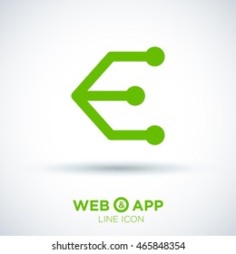 Compound isolated minimal single flat linear icon for application and info-graphic. Connection line vector icon for websites and mobile minimalistic flat design.