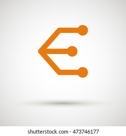 Compound isolated minimal single flat linear icon for application and info-graphic. Connection line vector icon for websites and mobile minimalistic flat design.