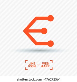 Compound isolated minimal single flat linear icon for application and info-graphic. Connection line vector icon for websites and mobile minimalistic flat design.