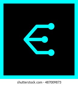 Compound isolated minimal single flat linear icon for application and info-graphic. Connection line vector icon for websites and mobile minimalistic flat design.