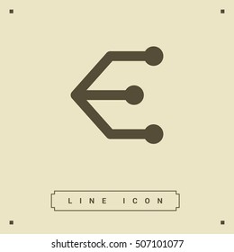Compound isolated minimal single flat linear icon for application and info-graphic. Connection line vector icon for websites and mobile minimalistic flat design.