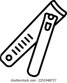 Nail Clipper-Konzept, Nail Trimmer-Vektorsymbol für die Vektorgrafik, Schönheits- und Pflegesymbol, Kosmetikdermatologie-Zeichen, Körperästhesie Stockillustration