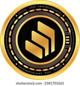 compound-comp cryptocurrency illustrations on abstract background. 3d illustrations.