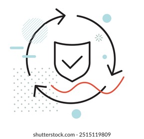 Seguridad integral de 360 grados - Ilustración de stock como archivo EPS 10