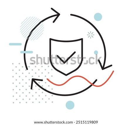 Comprehensive 360 Degree Security - Stock  Illustration as EPS 10 File