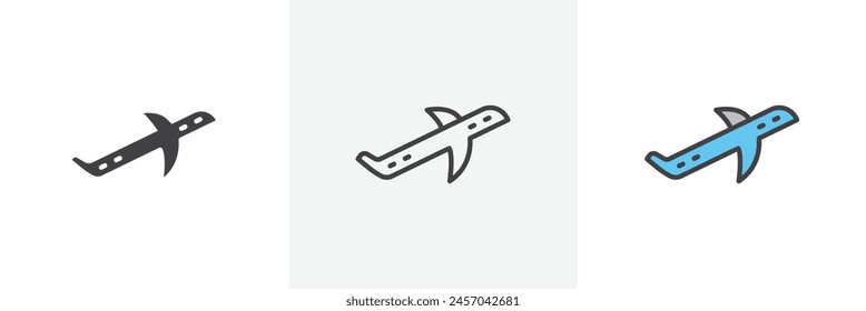 Comprehensive Airplane and Aviation Vector Icon Set for Travel Apps