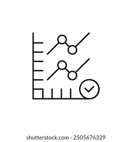 Comprehensive Analytics Icon for Data Visualization, Business Intelligence, Performance Metrics, and Market Trends - Featuring Line Graph and Pie Chart for SEO Optimization, Financial Analysis