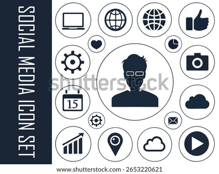 Comprehensive Black and White Social Media Icons Pack Modern Vector Set of Communication, Contact Us icon set. Business vector set.