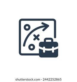 Comprehensive Business Strategy Analysis with Business Intelligence Vector Icon Illustration