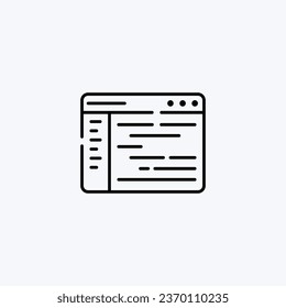Comprehensive Code Editor and IDE Icon - Programming, Coding Tool, and Software Development Symbol - Ideal for Text Editing, Debugging, and Syntax Highlighting Concept