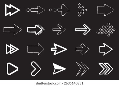 Comprehensive Collection of Arrow Vectors Including Chevron, Outline, and Tech-Inspired Designs for Creative Navigation Projects