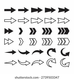 A comprehensive collection of black and white hand-drawn arrows, pointers, and sketchy directional symbols for infographic and web design.