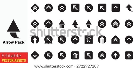 Comprehensive Collection of Diverse Black Arrow Icons and Symbols Showcasing Navigation, Upload, and UI Interaction Directional Indicators Vector Set

This professional graphic resource features an extensive grid-based collection of arrow icons and directional symbols, meticulously designed for modern user interfaces. Isolated on a transparent-ready background, the set includes everything from stylized 