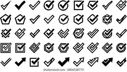Comprehensive collection of modern check mark and checkbox icons featuring outline, solid, geometric, and minimal styles. Perfect for user interfaces, mobile apps, websites, forms, task management, approval systems, verification badges, dashboards, presentations, and design projects.

#CheckMark #Checkmark #Tick #TickMark #Checkbox #CheckIcon #Verified #Verification #Approval #Success #Completed #Checklist #TaskManagement #UI #UX #WebDesign #AppDesign #LineIcons #OutlineIcons #SolidIcons #MinimalDesign #VectorIcons #IconSet #Productivity #QualityAssurance