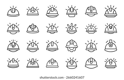 A comprehensive collection of outline icons representing modern business, technology, professional services, and workplace concepts.