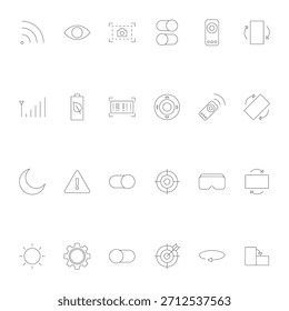 Uma coleção abrangente de vários ícones UX da interface do usuário do outline.