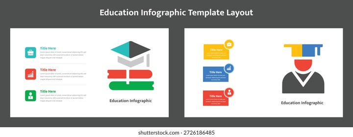 Comprehensive education infographic template for showcasing academic knowledge, career paths, and professional development opportunities.