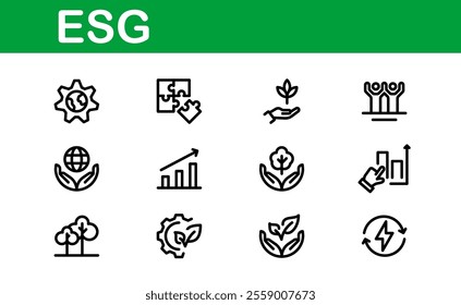 Comprehensive ESG Icon Collection - Perfect for Green, Ethical, and Corporate Responsibility Branding