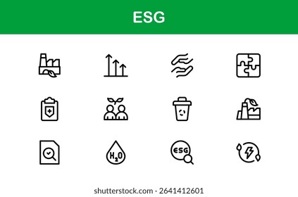 Comprehensive ESG Icon Collection - Perfect for Green, Ethical, and Corporate Responsibility Branding