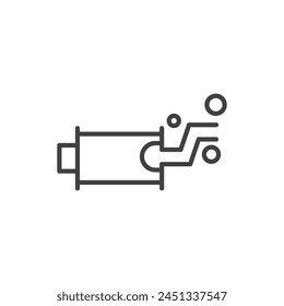 Comprehensive Exhaust System Icon Set for Vehicles Including Cars and Motorcycles